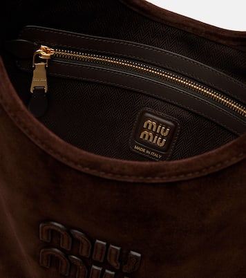 Ivy logo suede shoulder bag | Miu Miu