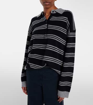 Galvez striped cashmere polo sweater | Nili Lotan