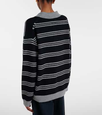 Galvez striped cashmere polo sweater | Nili Lotan