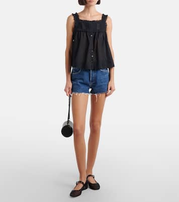 Fidella lace-trimmed cotton top | Dôen