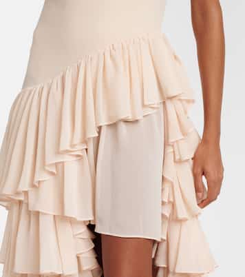 Tiered asymmetric maxi dress | Xu Zhi