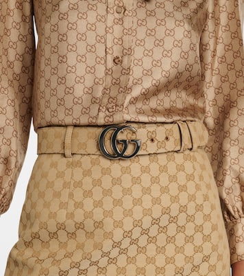 Flat Marmont GG Canvas belt | Gucci