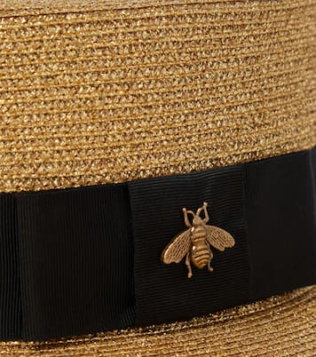 Cappello in paglia con lamé | Gucci