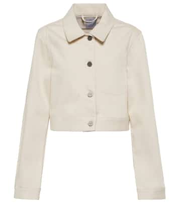 Vera cropped denim jacket | Deveaux New York