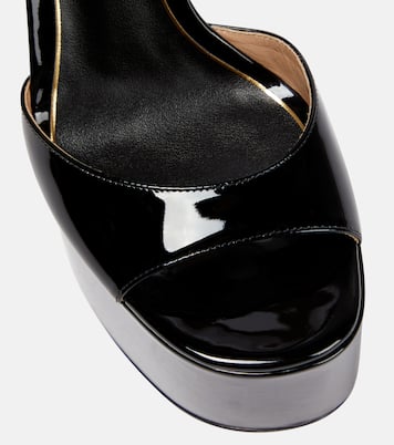 Tan-Go 155 patent leather platform sandals | Valentino Garavani