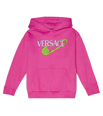 Safety Pin cotton hoodie | Versace Kids