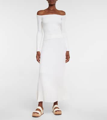 Falda midi Tereja de lana y seda | Gabriela Hearst