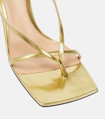 Sandales Stretch en cuir métallisé | Bottega Veneta