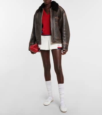 Mini-jupe à taille basse | Miu Miu