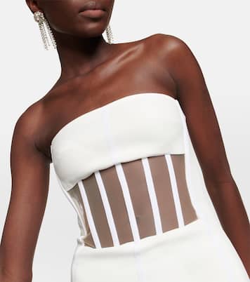 Mesh-trimmed minidress | David Koma