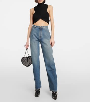 Top cropped in maglia a coste | Alaïa