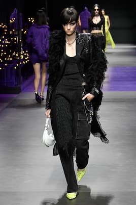 Borsa a spalla Repeat Mini in pelle | Versace