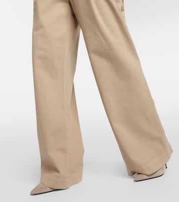 Pantaloni in cotone a gamba larga | Brunello Cucinelli