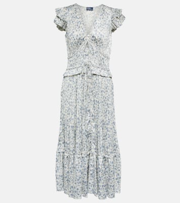 Floral satin midi dress | Polo Ralph Lauren