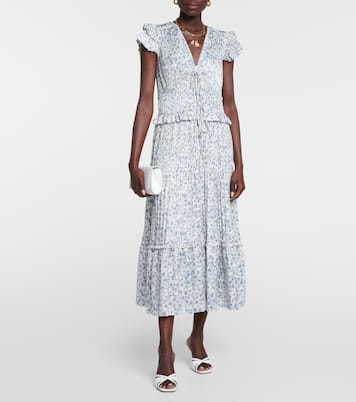 Floral satin midi dress | Polo Ralph Lauren