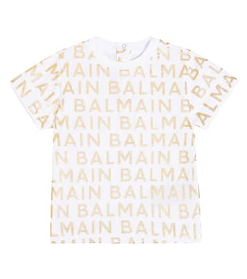 Baby T-Shirt aus Baumwoll-Jersey | Balmain Kids