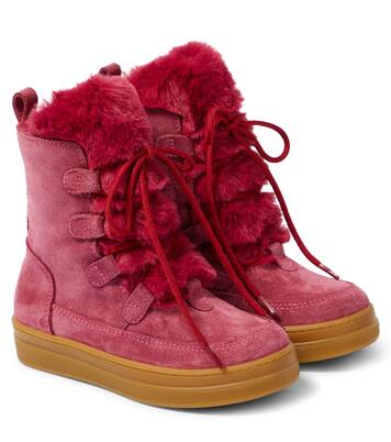 Botines de ante con pelo sintético | Il Gufo