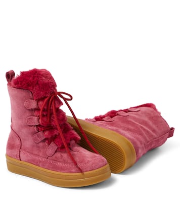 Botines de ante con pelo sintético | Il Gufo