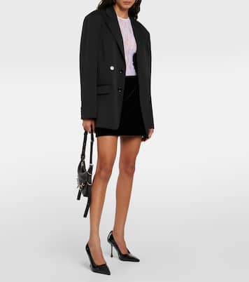 Mini-jupe en velours | Wardrobe.NYC