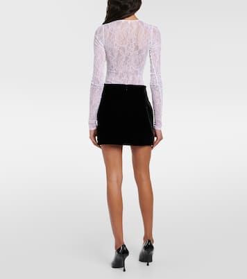 Mini-jupe en velours | Wardrobe.NYC