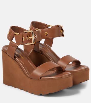 Wedge-Sandalen aus Leder | Gianvito Rossi