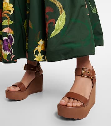 Wedge-Sandalen aus Leder | Gianvito Rossi