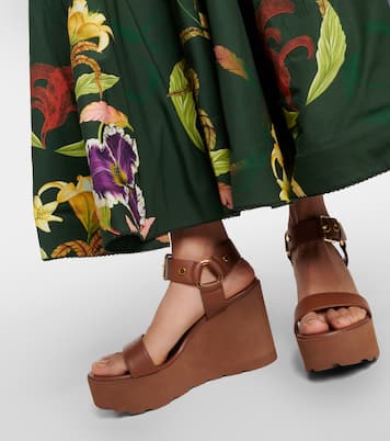 Wedge-Sandalen aus Leder | Gianvito Rossi