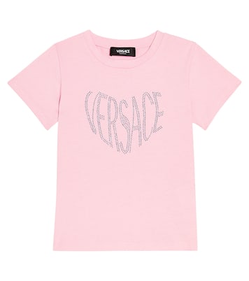 T-shirt en coton à logo et ornements | Versace Kids