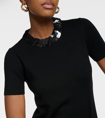 Verziertes Midikleid aus einem Wollgemisch | Tory Burch