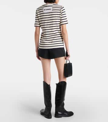 T-shirt in jersey di cotone a righe | Jil Sander