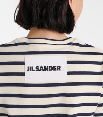 T-shirt in jersey di cotone a righe | Jil Sander