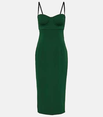 Vestido bustier midi de charmeuse de mezcla de seda | Dolce&Gabbana
