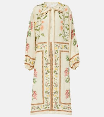 Zircon Bisutería floral linen kaftan | Agua by Agua Bendita