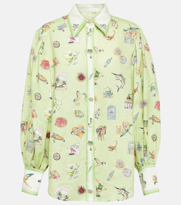 Camicia in lino con stampa | Alémais