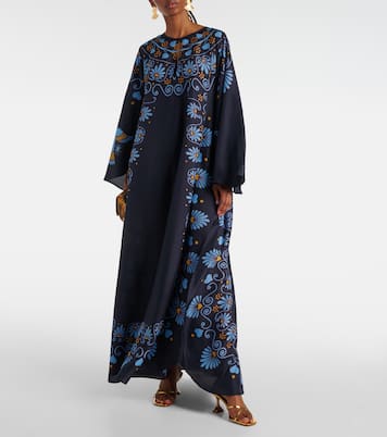 Flying printed silk voile kaftan | La DoubleJ