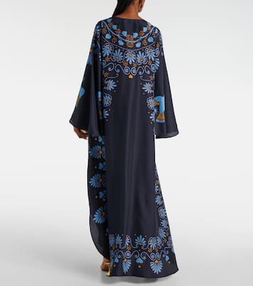 Flying printed silk voile kaftan | La DoubleJ