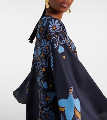 Flying printed silk voile kaftan | La DoubleJ