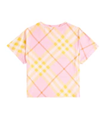 Camiseta de algodón con Burberry Check | Burberry Kids