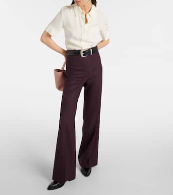 Alina high-rise flared pants | Victoria Beckham