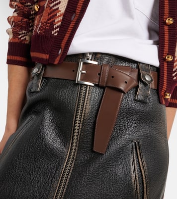 Minirock aus Leder | Prada