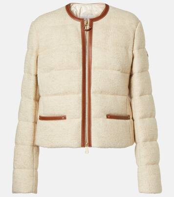 Daunenjacke Serinde aus Bouclé mit Leder | Moncler