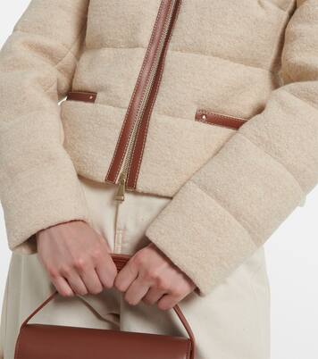 Daunenjacke Serinde aus Bouclé mit Leder | Moncler