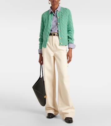Cable-knit wool and cashmere cardigan | Polo Ralph Lauren