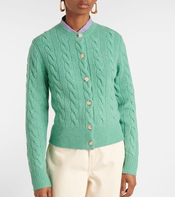 Cable-knit wool and cashmere cardigan | Polo Ralph Lauren
