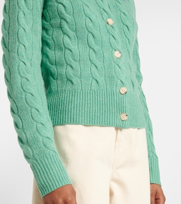 Cable-knit wool and cashmere cardigan | Polo Ralph Lauren