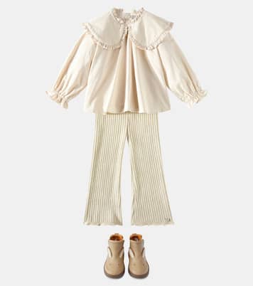 Mellys ruffled cotton-blend blouse | Donsje