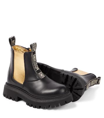 Chelsea Boots aus Leder | Moschino Kids