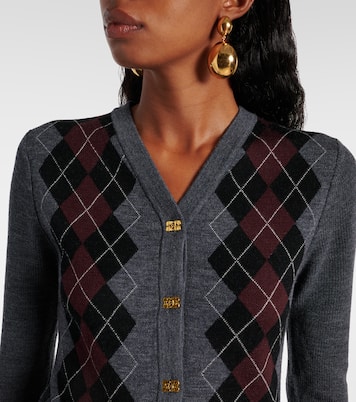 Argyle wool cardigan | Ganni