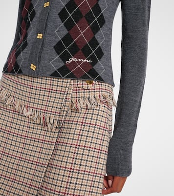 Argyle wool cardigan | Ganni