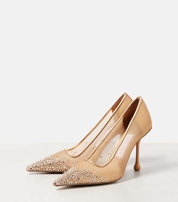 Pumps Ixia 95 in mesh con cristalli | Jimmy Choo